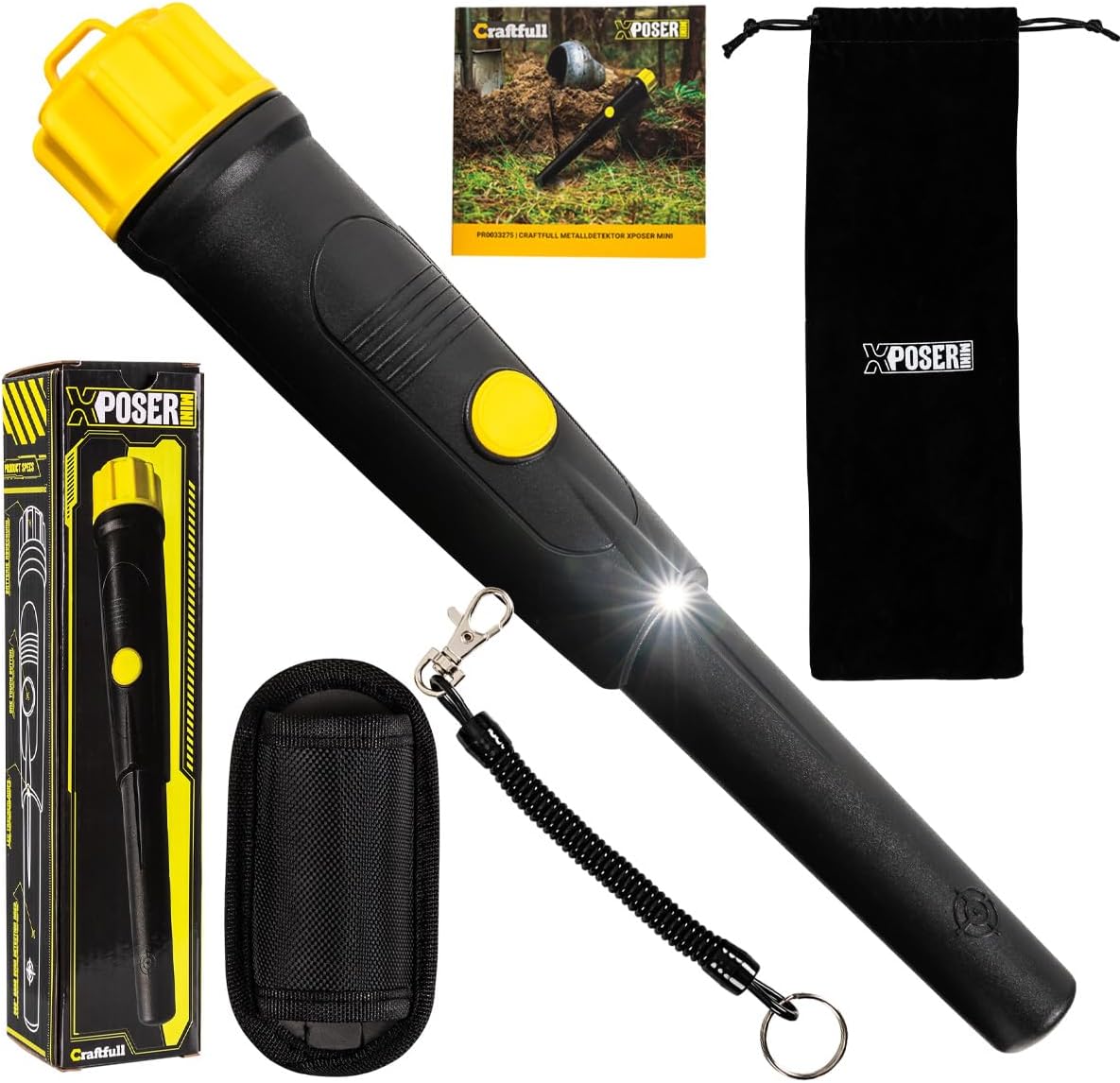 Hazlewolke Metalldetektor Pinpointer, IP68 Vollständig Wasserdichter ...